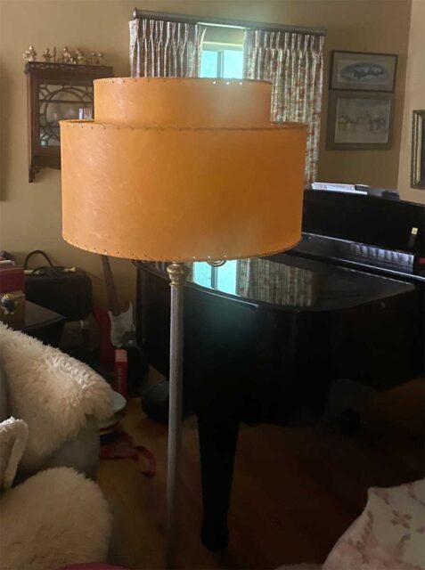 2 tier midcentury lampshade