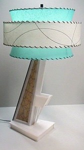 vintage Moss Lamp with reproduction shade