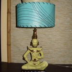 image of Vintage Oriental Lamp and Custom Lampshade
