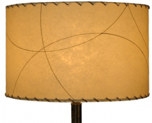 image of large 15" diameter drum shade in the contemporary-vintage style