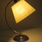 Art Deco lamp and uno cone lampshade