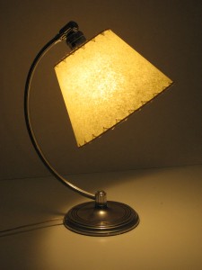 Art Deco lamp and uno cone lampshade