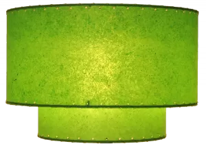 mid century lighting: lime green fiberglass lampshade
