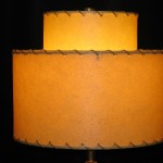 small retro fiberglass lampshade