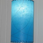 picture of small hanging blue lamp
