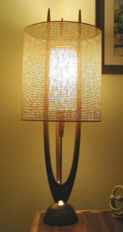 picture of Danish Modern teak lamp