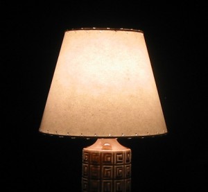 small fiberglass cone lampshade