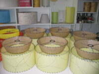 fiberglass pendant lampshades in production