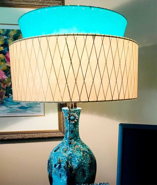 fiberglass 2-tier lampshade for Susan