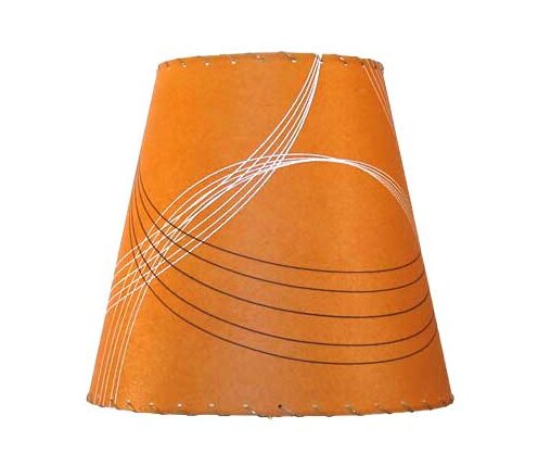 orange cone lampshade, midcentury style