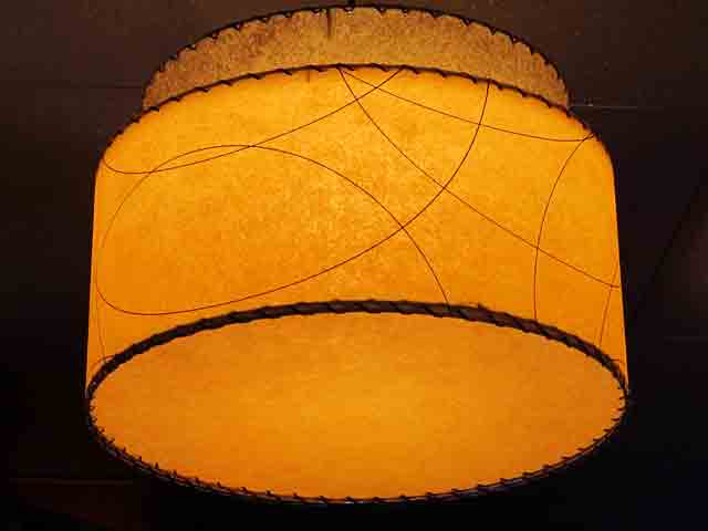 image of orange retro fiberglass lamp fixture