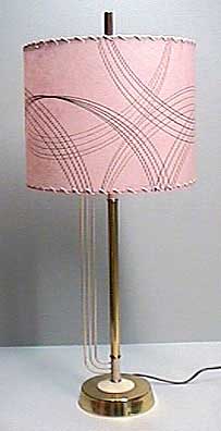 midcentury style lampshade on art deco lamp base